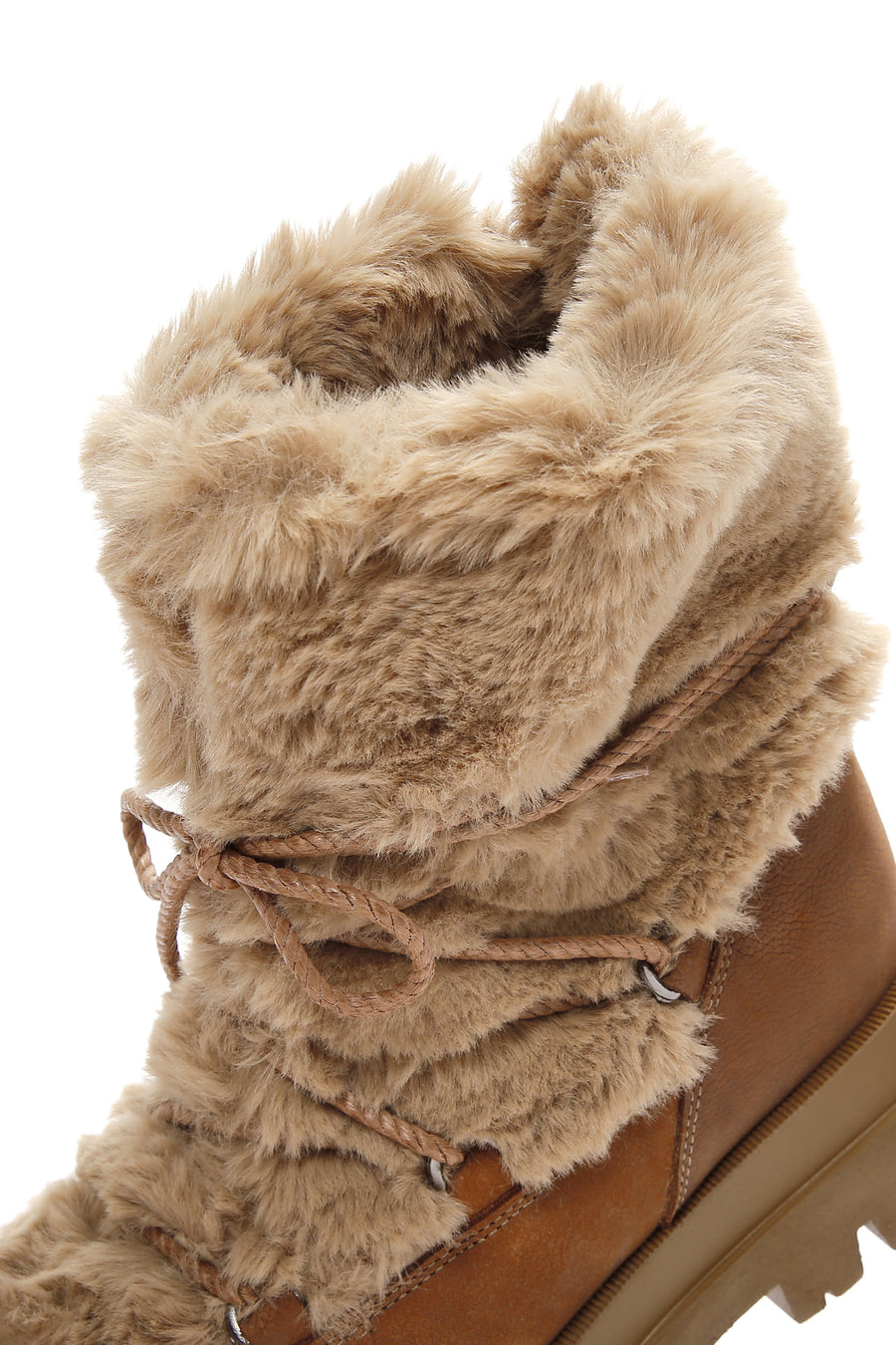 Women's Brown Plush Suede Leather Boots