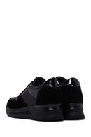 Women's Black Thick Soled Leather Sports Shoes | Derimod
