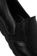 Kadın Siyah Kalın Tabanlı Deri Comfort Ayakkabı | Derimod