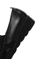 Kadın Siyah Kalın Tabanlı Deri Comfort Ayakkabı | Derimod