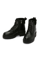 Kadın Siyah Fermuarlı Deri Bot | Derimod