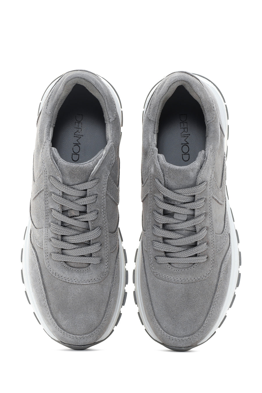 Kadın Antrasit Süet Deri Sneaker
