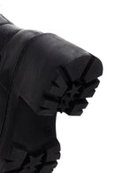 Women's Black Leather Short Heeled Chelsea Boots | Derimod