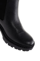 Women's Black Leather Short Heeled Chelsea Boots | Derimod