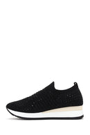 Women's Black Stone Sneaker | Derimod