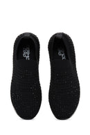 Women's Black Stone Sneaker | Derimod