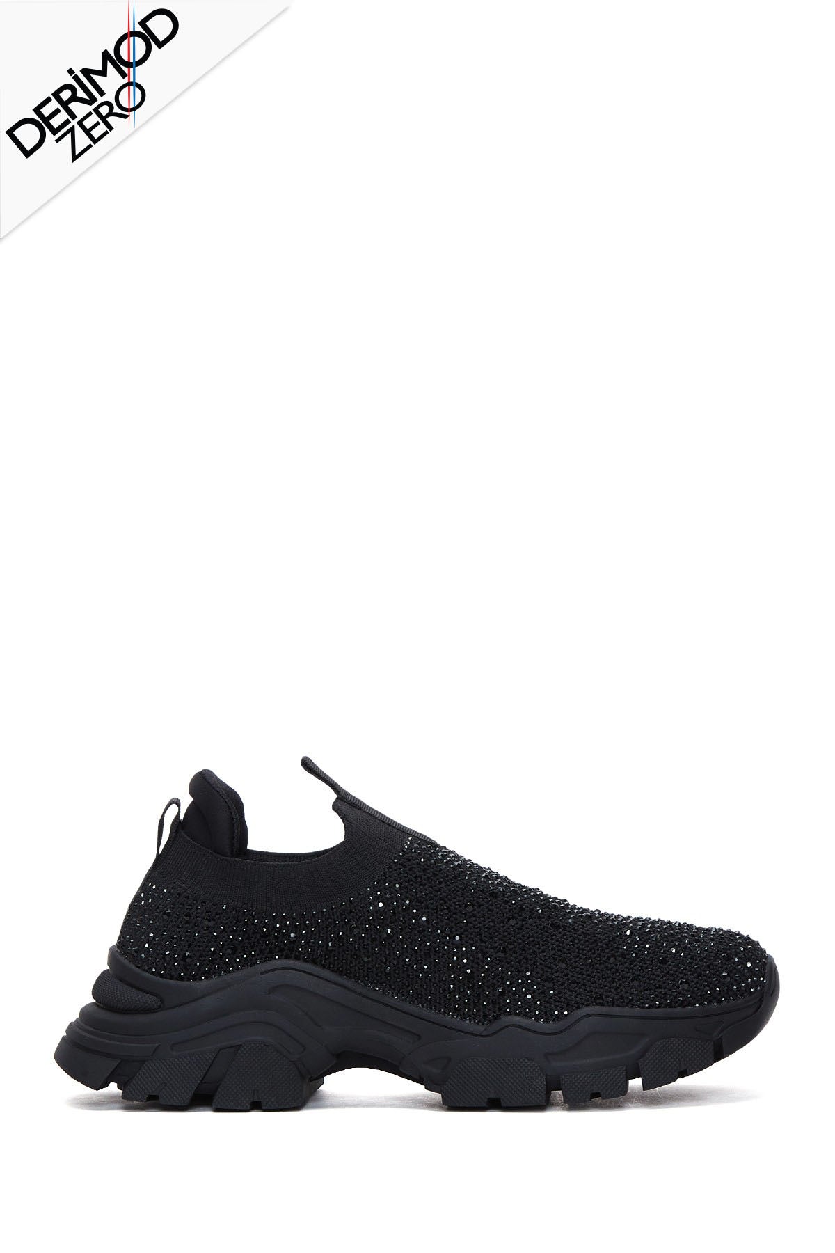 Women's Black Stone Thick Soled Sneaker 23WFD43066F | Derimod