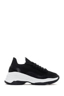 Women's Black Thick Soled Sneaker | Derimod