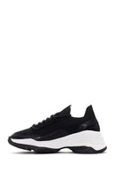 Women's Black Thick Soled Sneaker | Derimod