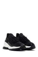 Women's Black Thick Soled Sneaker | Derimod