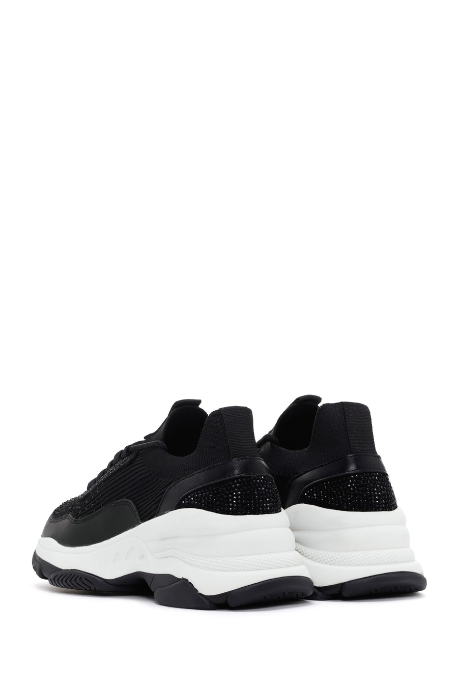 Women's Black Thick Soled Sneaker