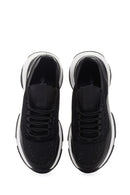 Women's Black Thick Soled Sneaker | Derimod