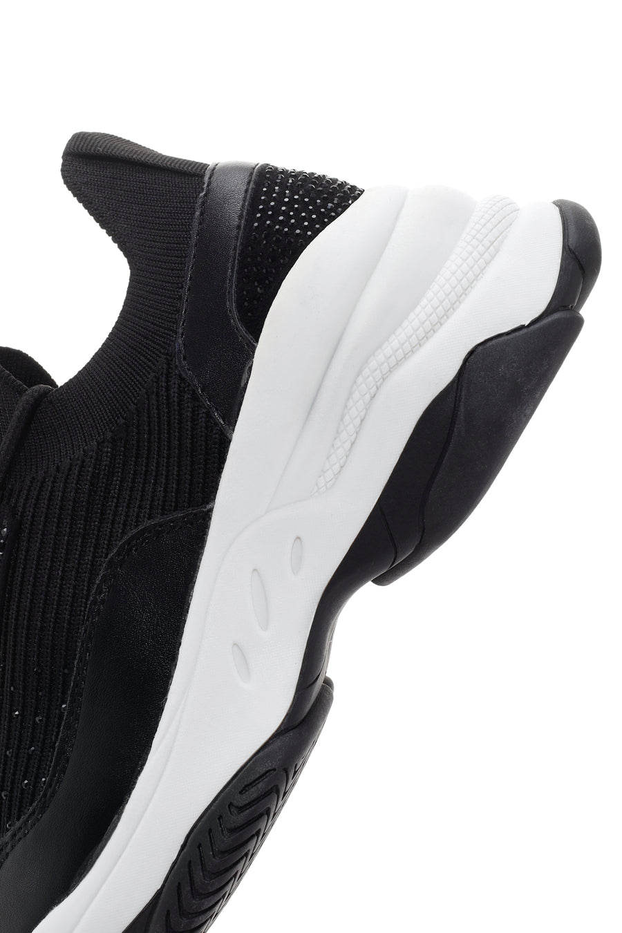 Women's Black Thick Soled Sneaker