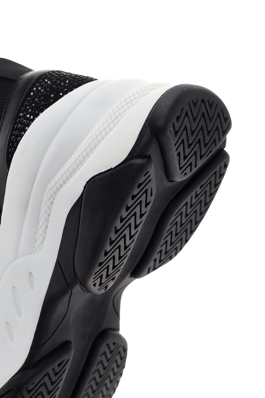 Women's Black Thick Soled Sneaker