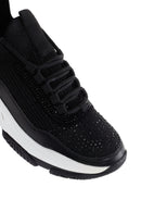 Women's Black Thick Soled Sneaker | Derimod