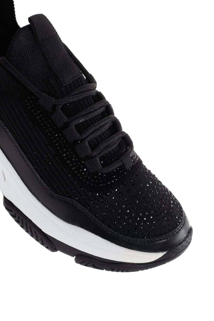 Women's Black Thick Soled Sneaker