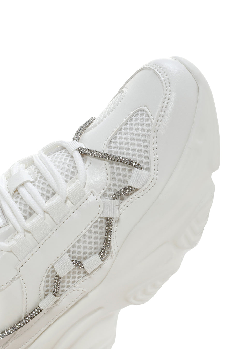 Kadın Beyaz Kalın Tabanlı Sneaker
