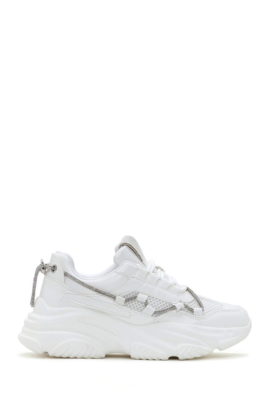 Kadın Beyaz Kalın Tabanlı Sneaker
