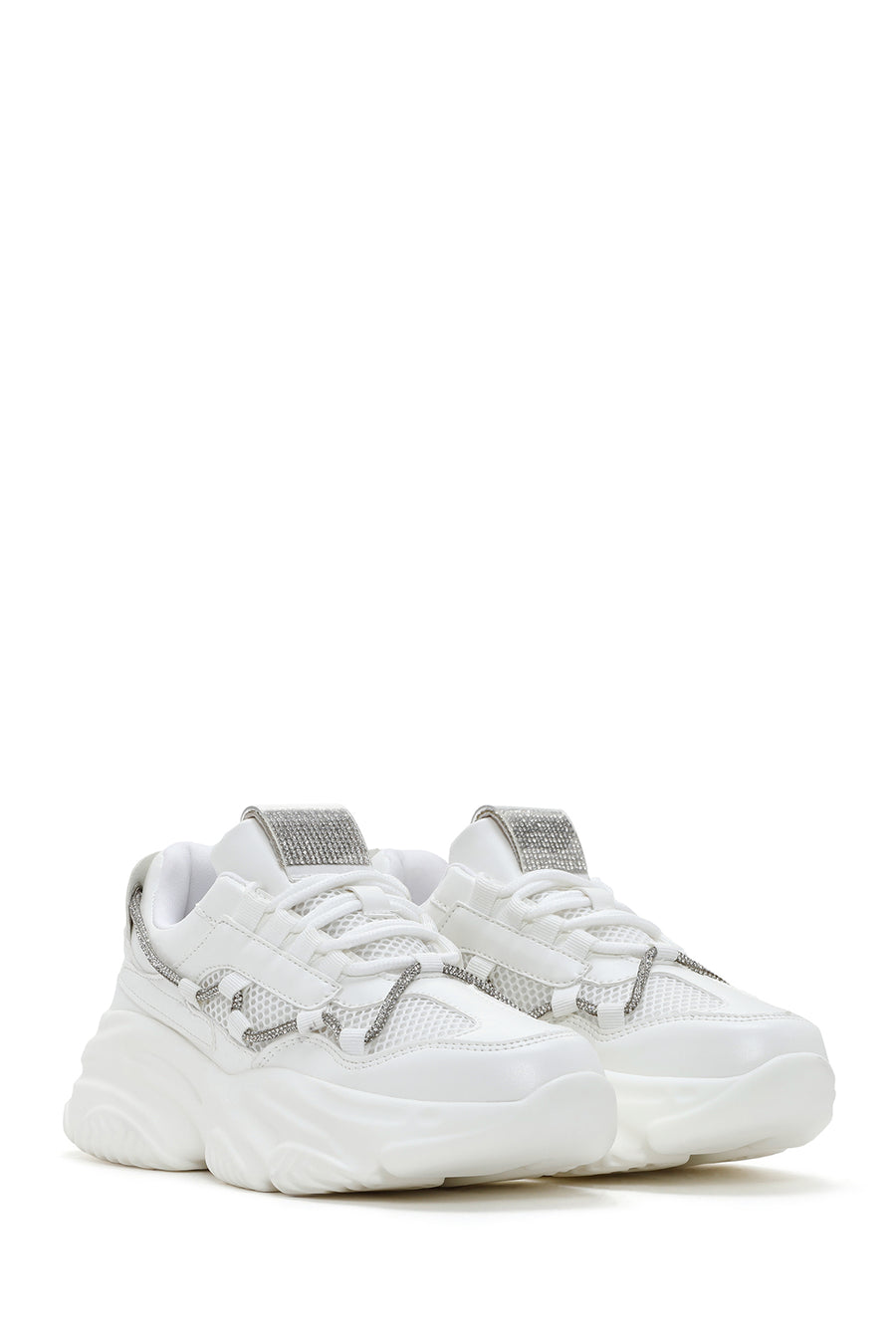 Kadın Beyaz Kalın Tabanlı Sneaker