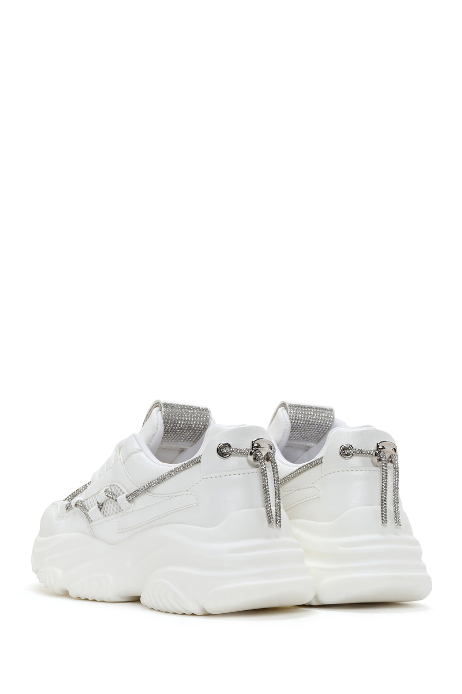 Kadın Beyaz Kalın Tabanlı Sneaker