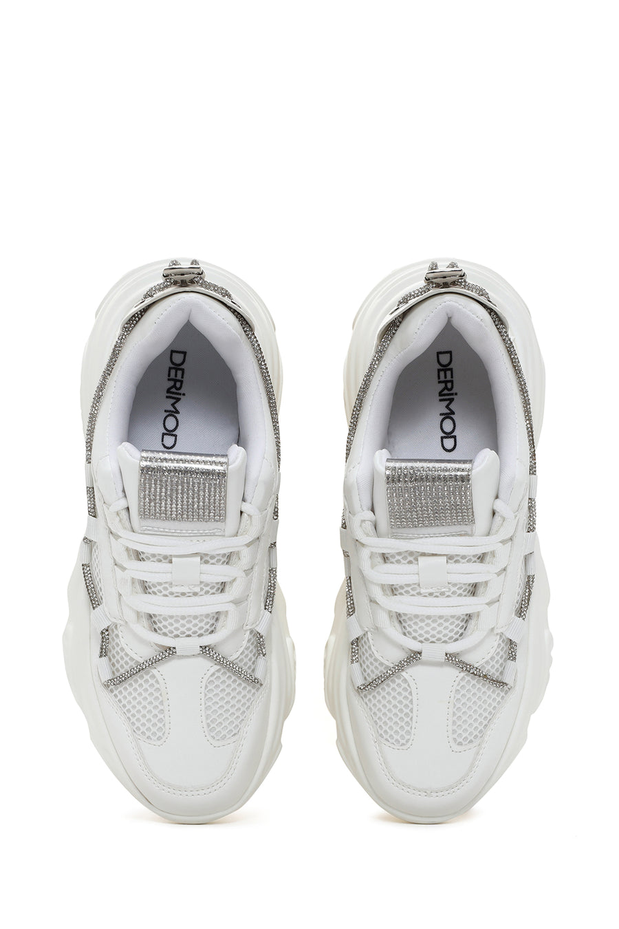 Kadın Beyaz Kalın Tabanlı Sneaker