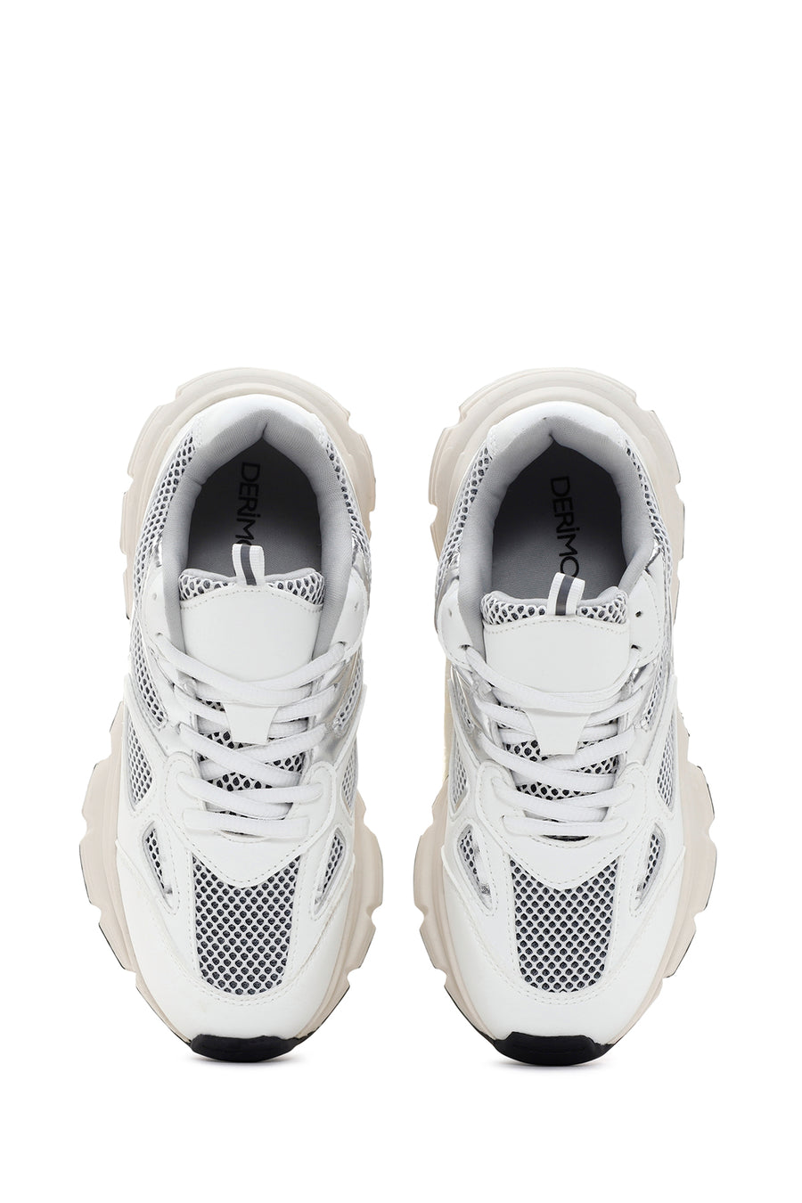 Women's White Thick Soled Sneaker