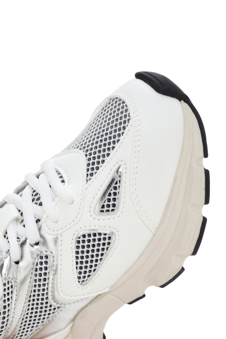 Women's White Thick Soled Sneaker