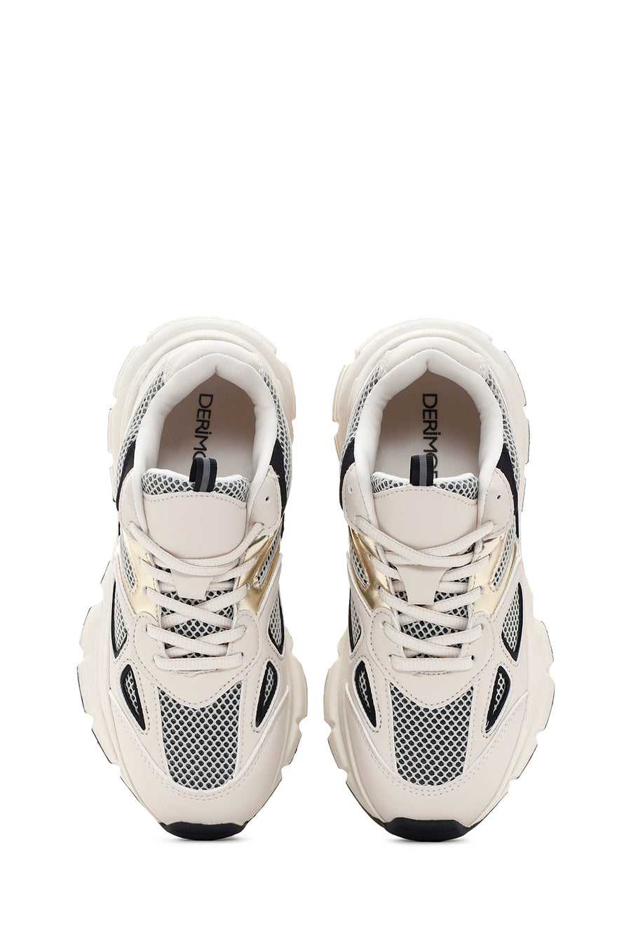 Kadın Bej Kalın Tabanlı Sneaker