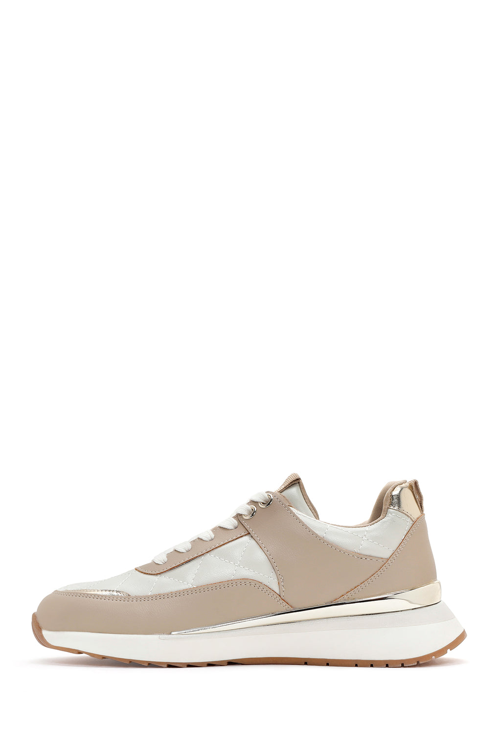 Kadın Bej Kalın Tabanlı Sneaker