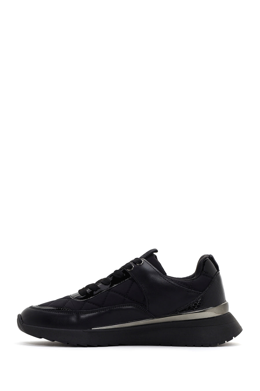 Women's Black Thick Soled Sneaker