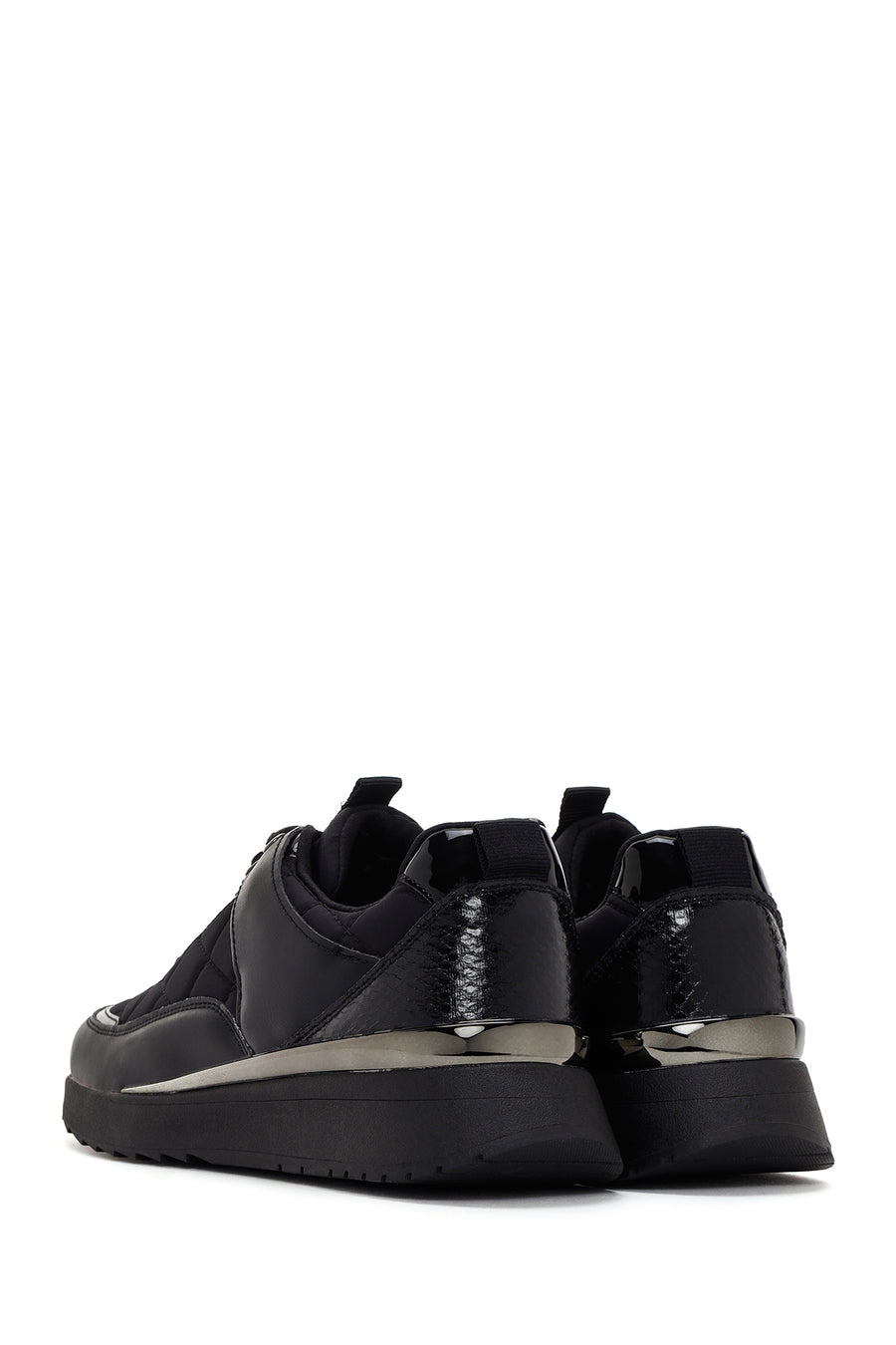 Women's Black Thick Soled Sneaker