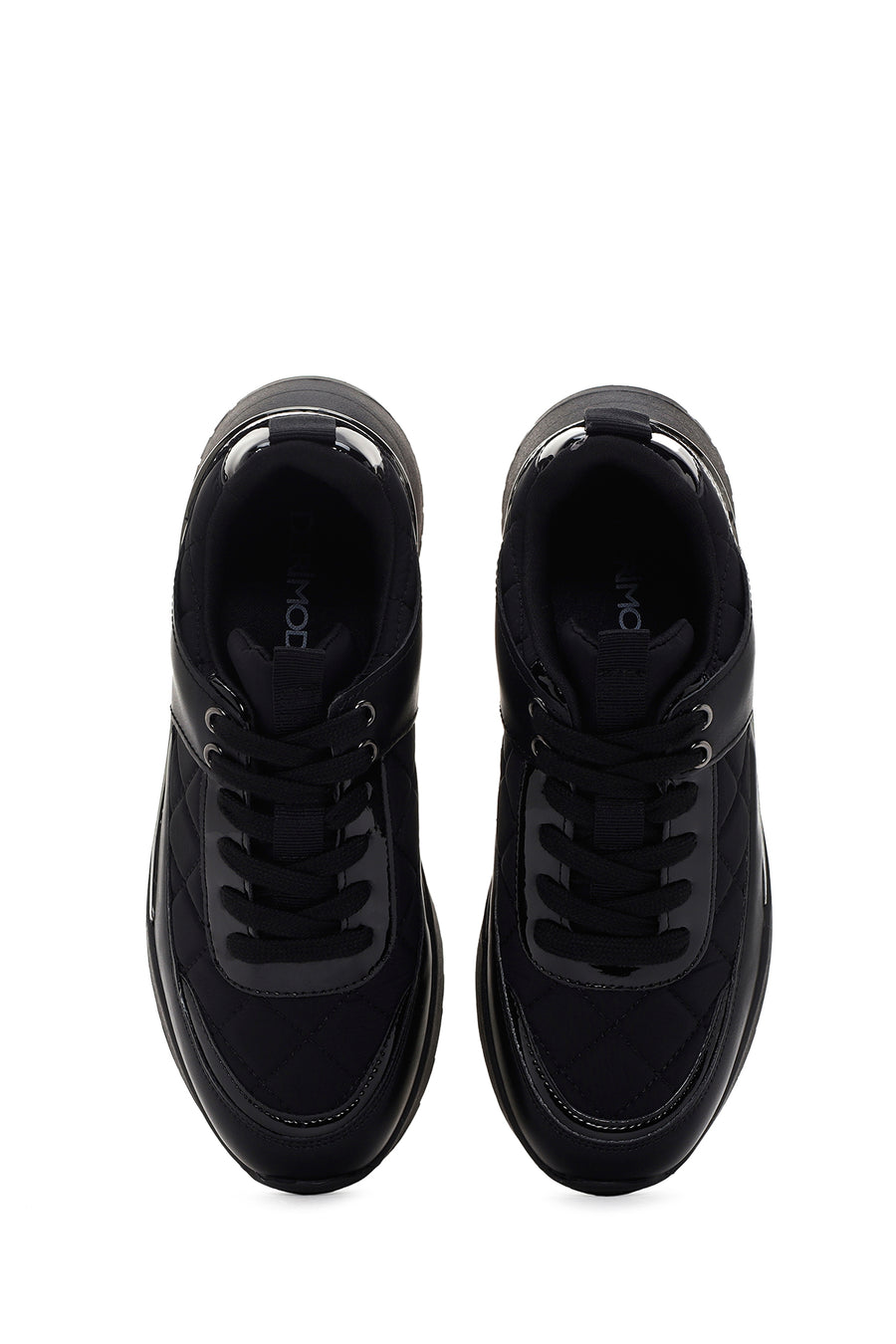 Women's Black Thick Soled Sneaker