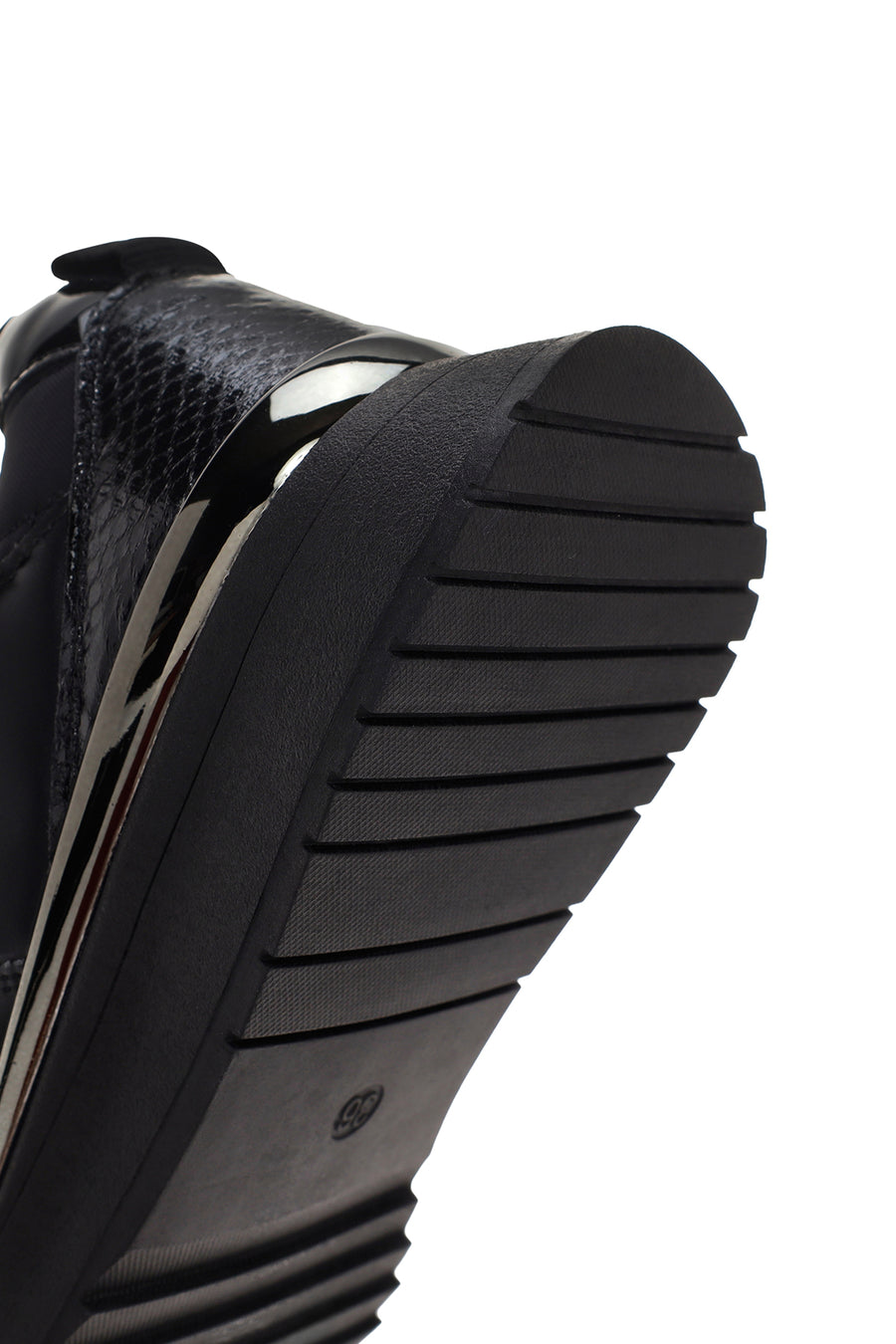 Women's Black Thick Soled Sneaker
