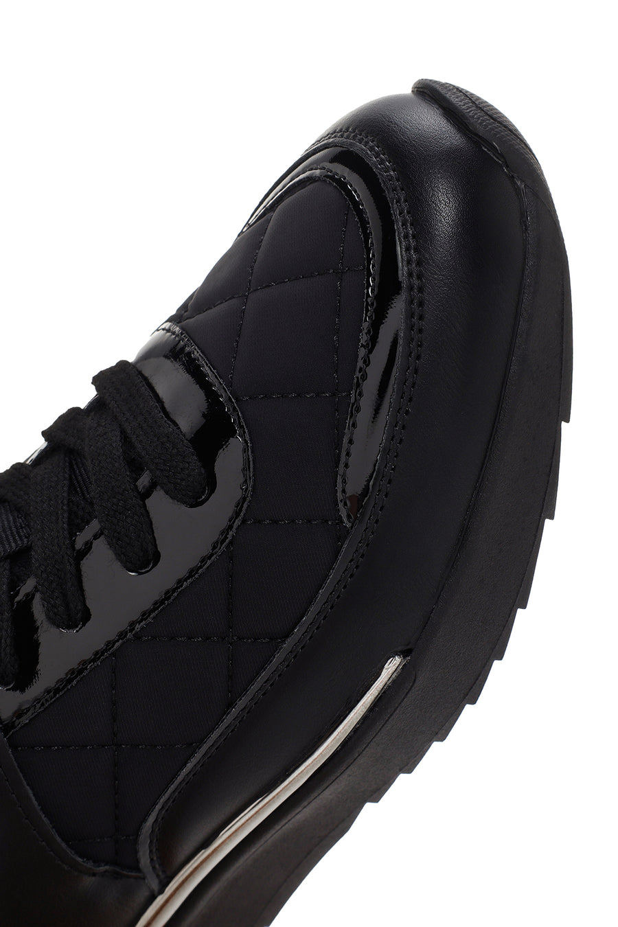 Women's Black Thick Soled Sneaker