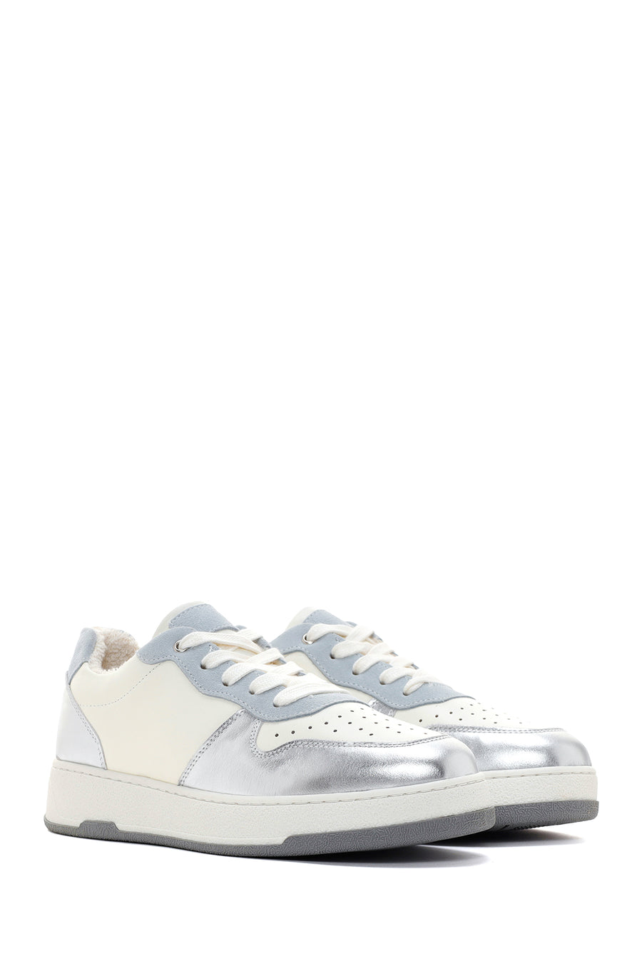 Women's Silver Leather Sneaker