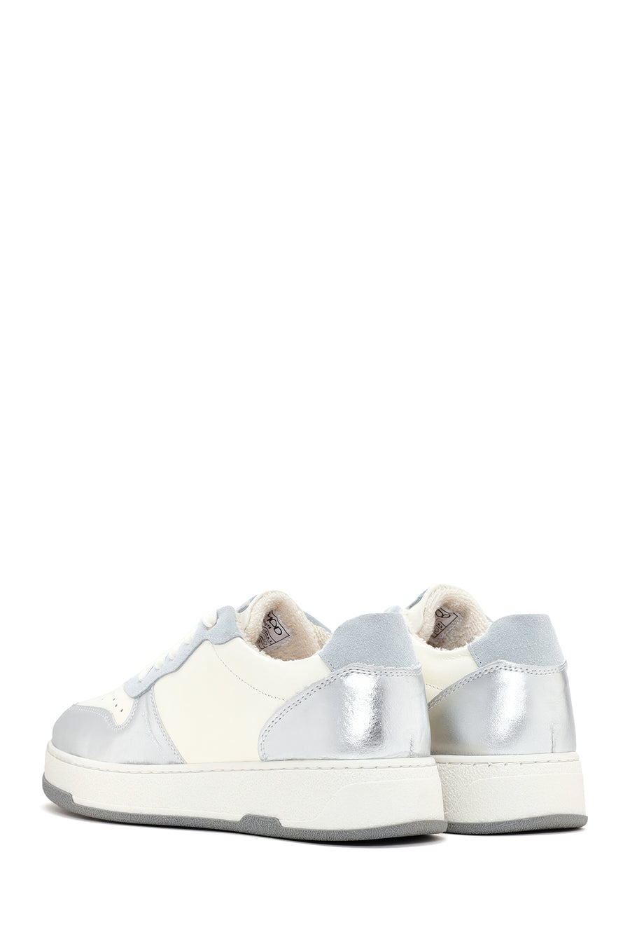 Women's Silver Leather Sneaker