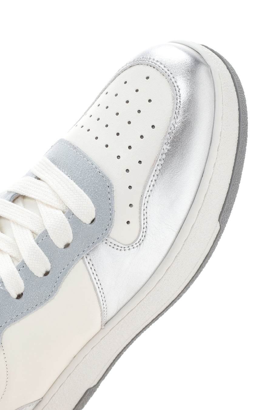 Women's Silver Leather Sneaker