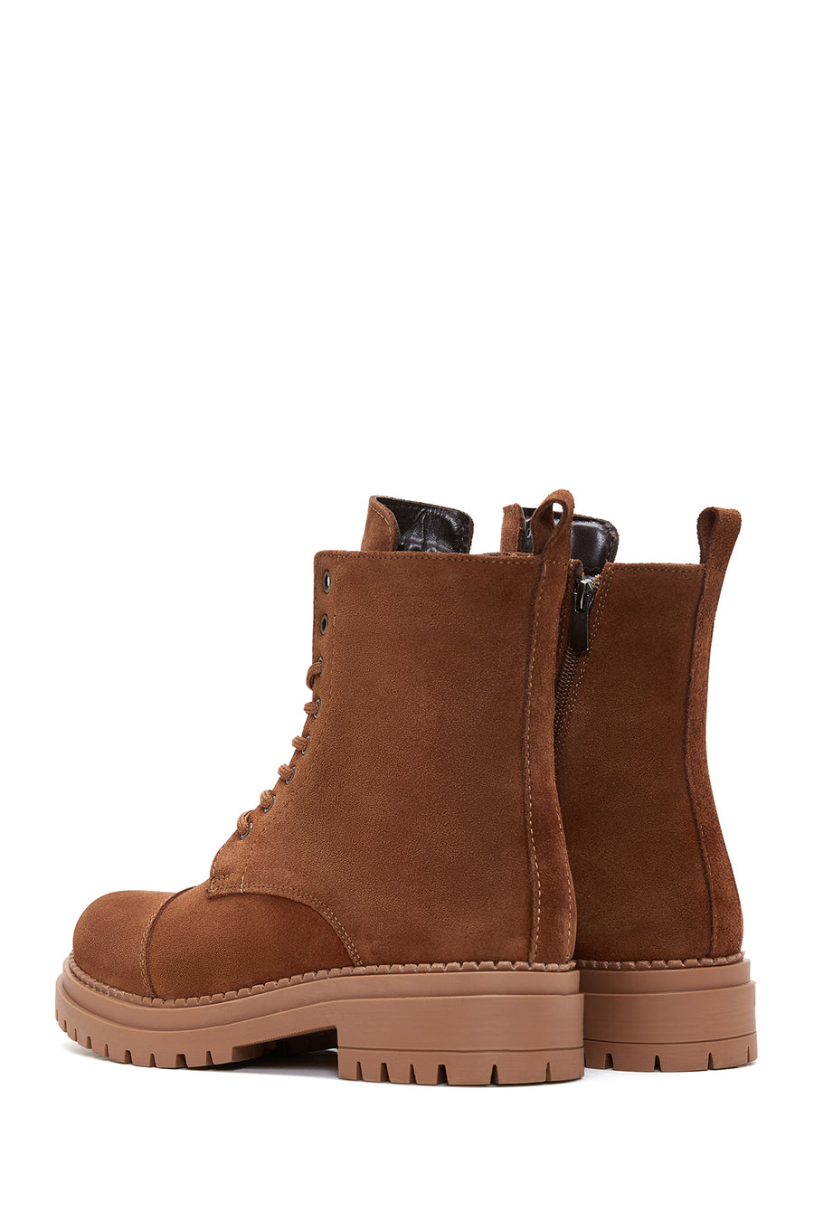 Women's Camel Suede Leather Boots