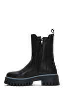 Women's Black Leather Thick Soled Chelsea Boots | Derimod