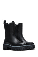 Women's Black Leather Thick Soled Chelsea Boots | Derimod
