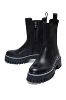 Women's Black Leather Thick Soled Chelsea Boots | Derimod