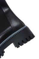 Women's Black Leather Thick Soled Chelsea Boots | Derimod