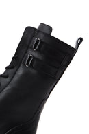 Kadın Siyah Kalın Tabanlı Deri Postal Bot | Derimod