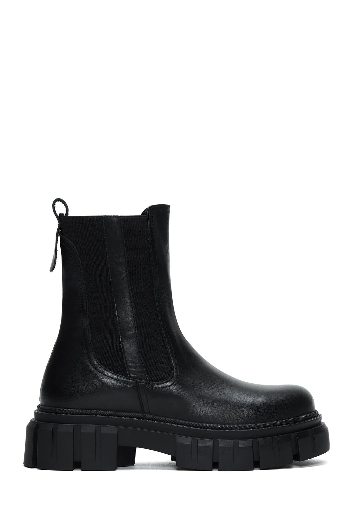 Women's Black Leather Chelsea Boots 23WFD510918 | Derimod