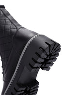 Kadın Siyah Kalın Tabanlı Deri Postal Bot | Derimod