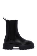 Women's Black Leather Chelsea Boots | Derimod