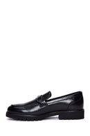 Men's Black Leather Casual Loafer | Derimod