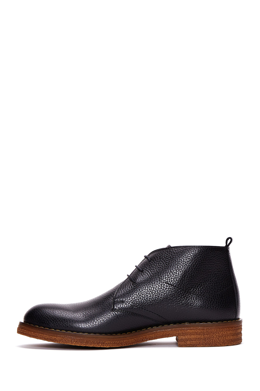 
Men's Black Lace-Up Leather Casual Boot
