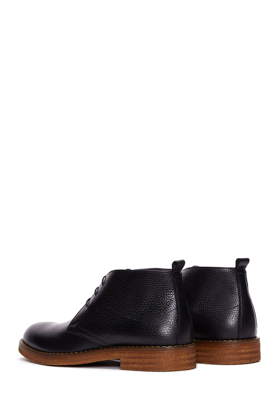
Men's Black Lace-Up Leather Casual Boot
