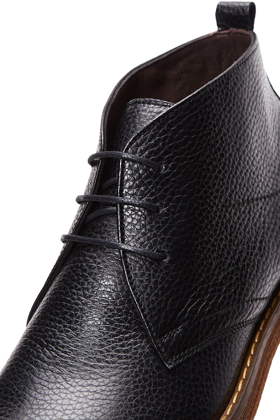 
Men's Black Lace-Up Leather Casual Boot
